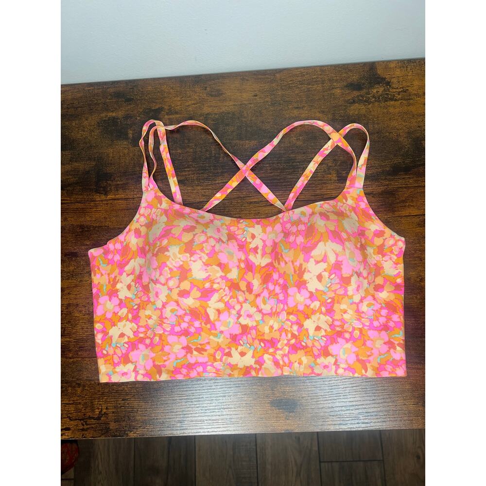 OFFLINE by Aerie Real Me Sweat Cardio Most Support Sports Bra XL Pink Floral